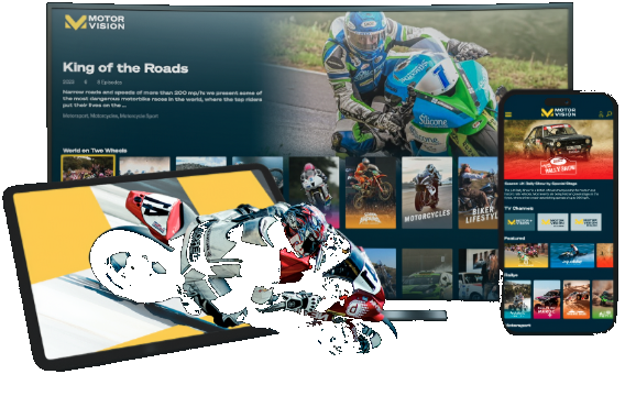 Motorvision+ auf TV, Tablet und Smartphone